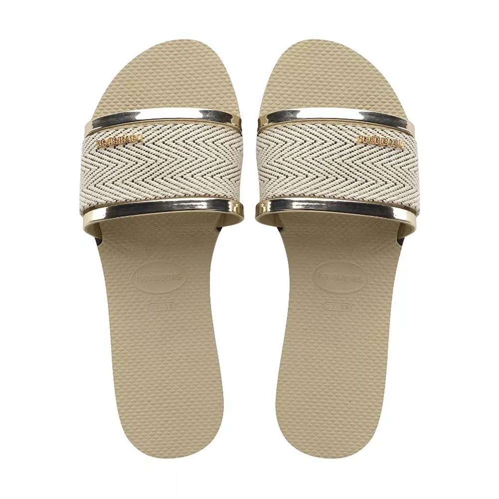 Havaianas Women's Sandals in Beige and Gold